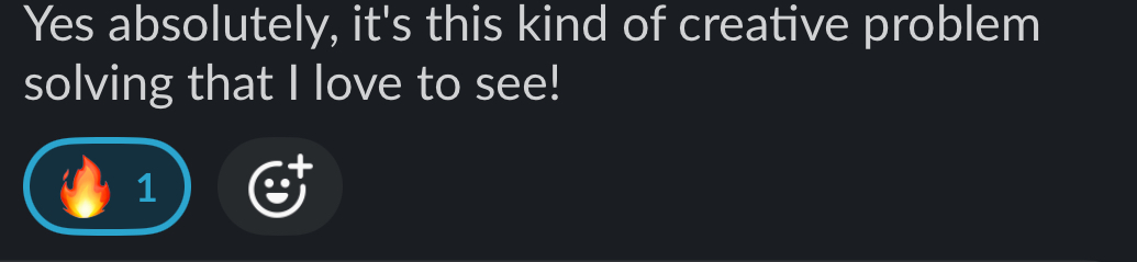 Community member praising creative problem solving